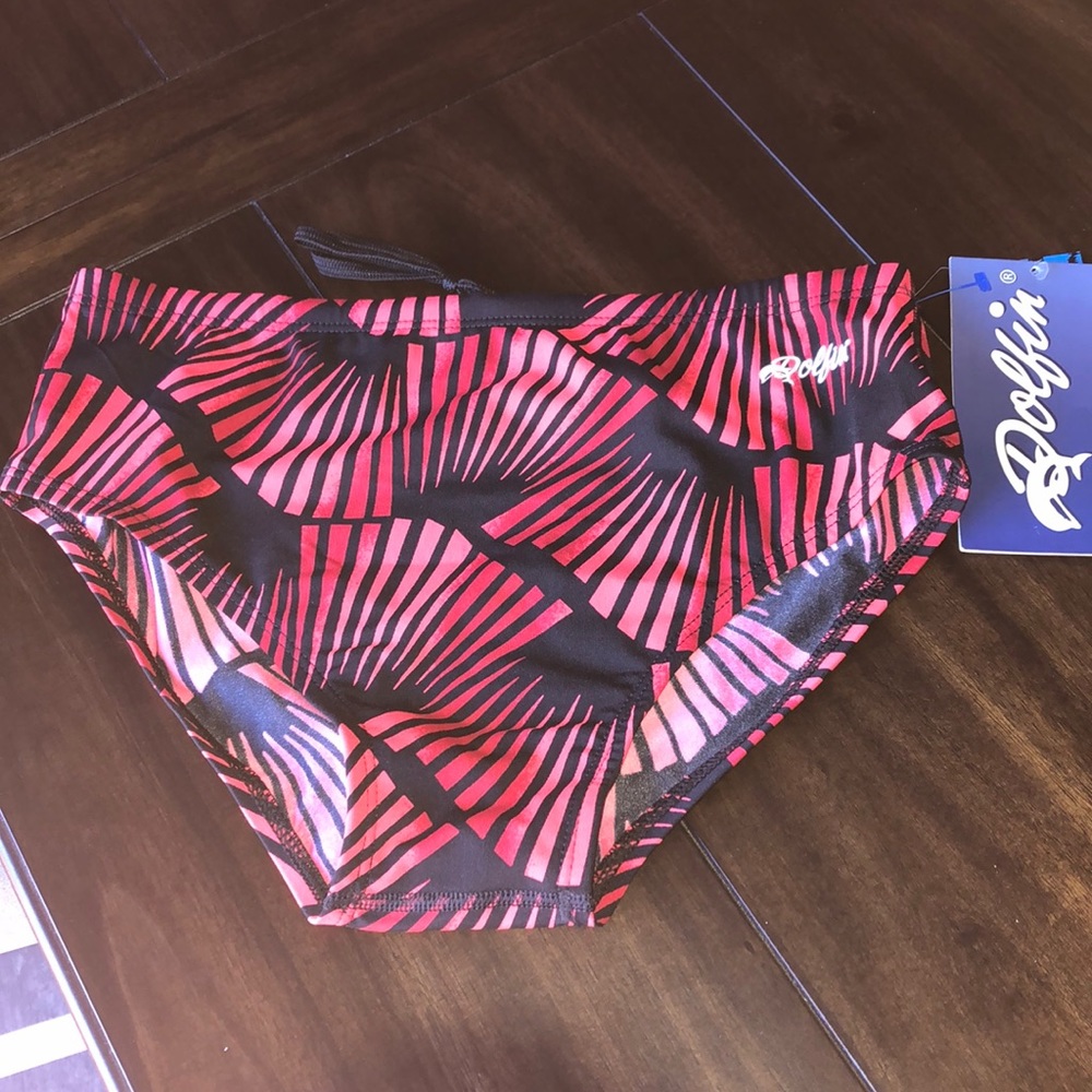 Dolfin Red and Black Men's Swim Trunks